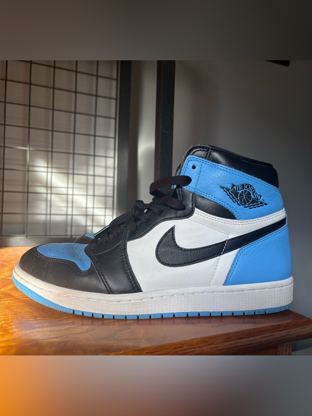 Air Jordan 1 High Top Sneakers - Black, White & University Blue